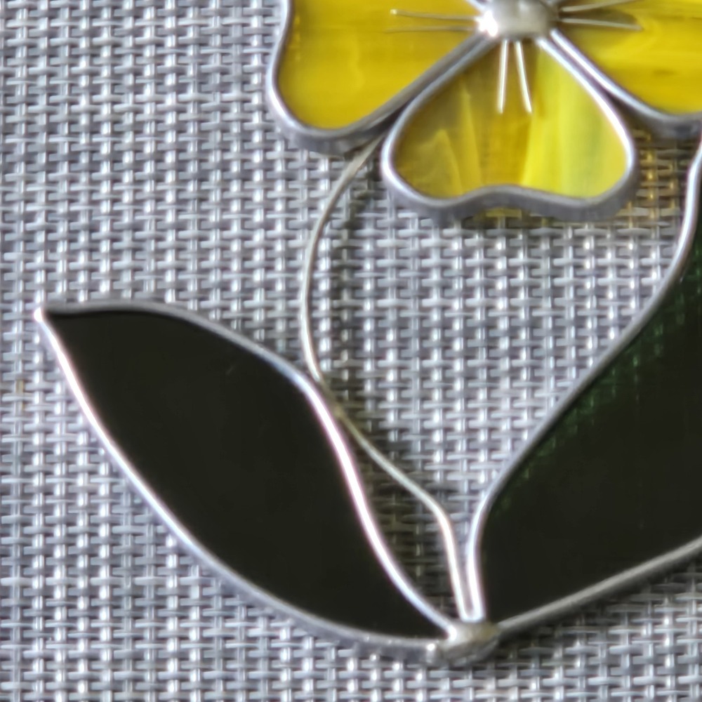 Suncatchers Stained Glass Butterfly Flower Set Vtg - Picture 4 of 11